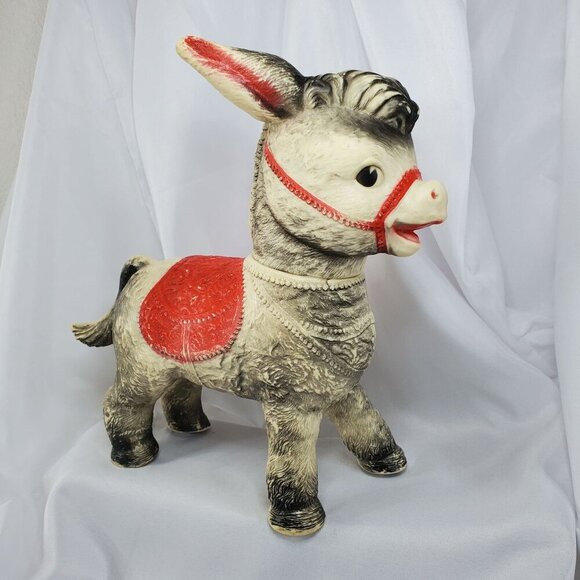 Vintage The Sun Rubber Company Donkey Toy 1961 Marble Rollers Head Turns - Picture 13 of 16
